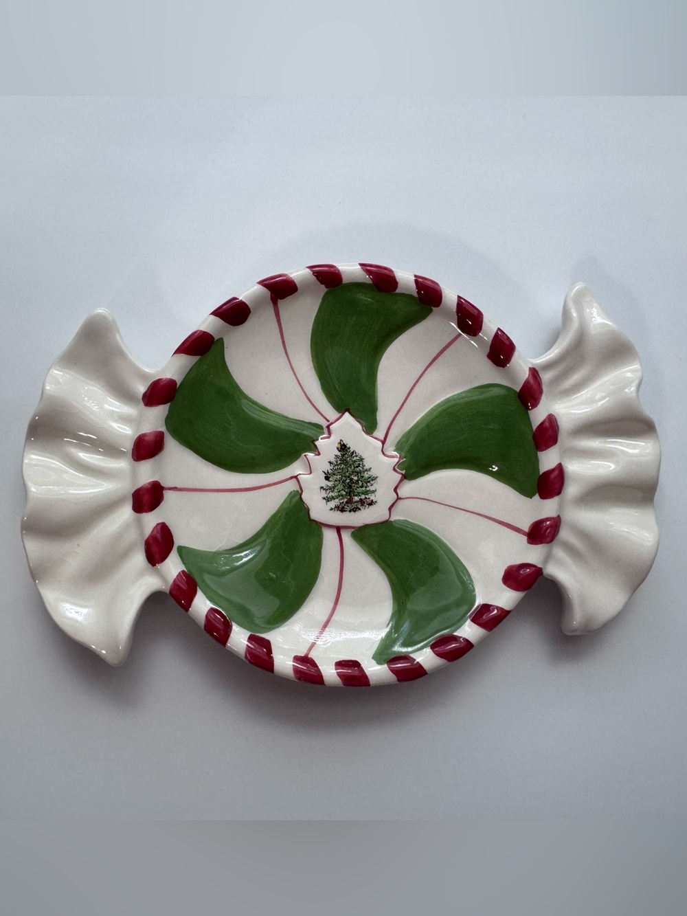 Vintage Spode Christmas Tree Peppermint Candy Dish
